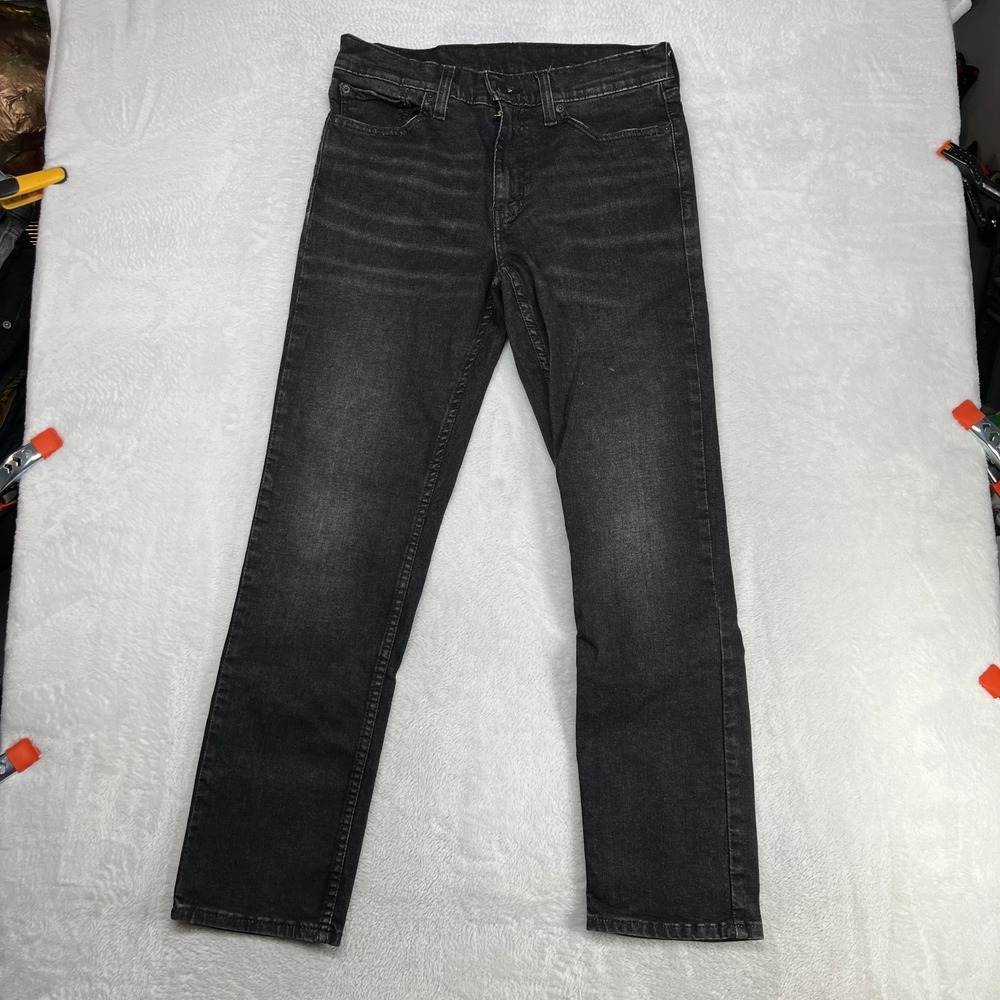 Levi's 511 Jeans Men's Black Denim Stretch Slim Fit Straight Zip Fly - 32X28.5
